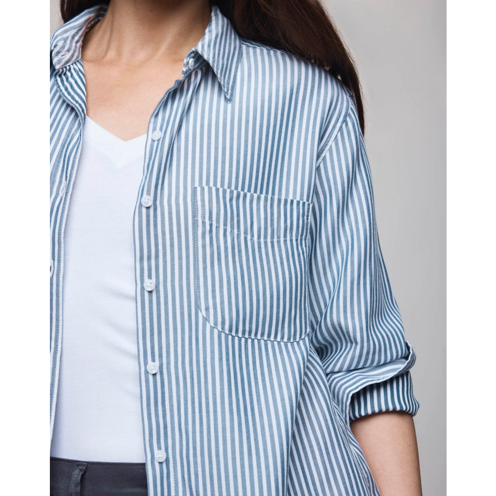 Ladies SPLENDID Splendid Kenna Stripe Button Down Shirt