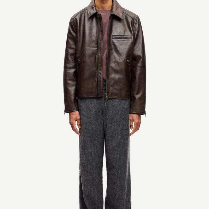 Samsoe Samsoe SAMSOE SAMSOE Cliff Leather Jacket