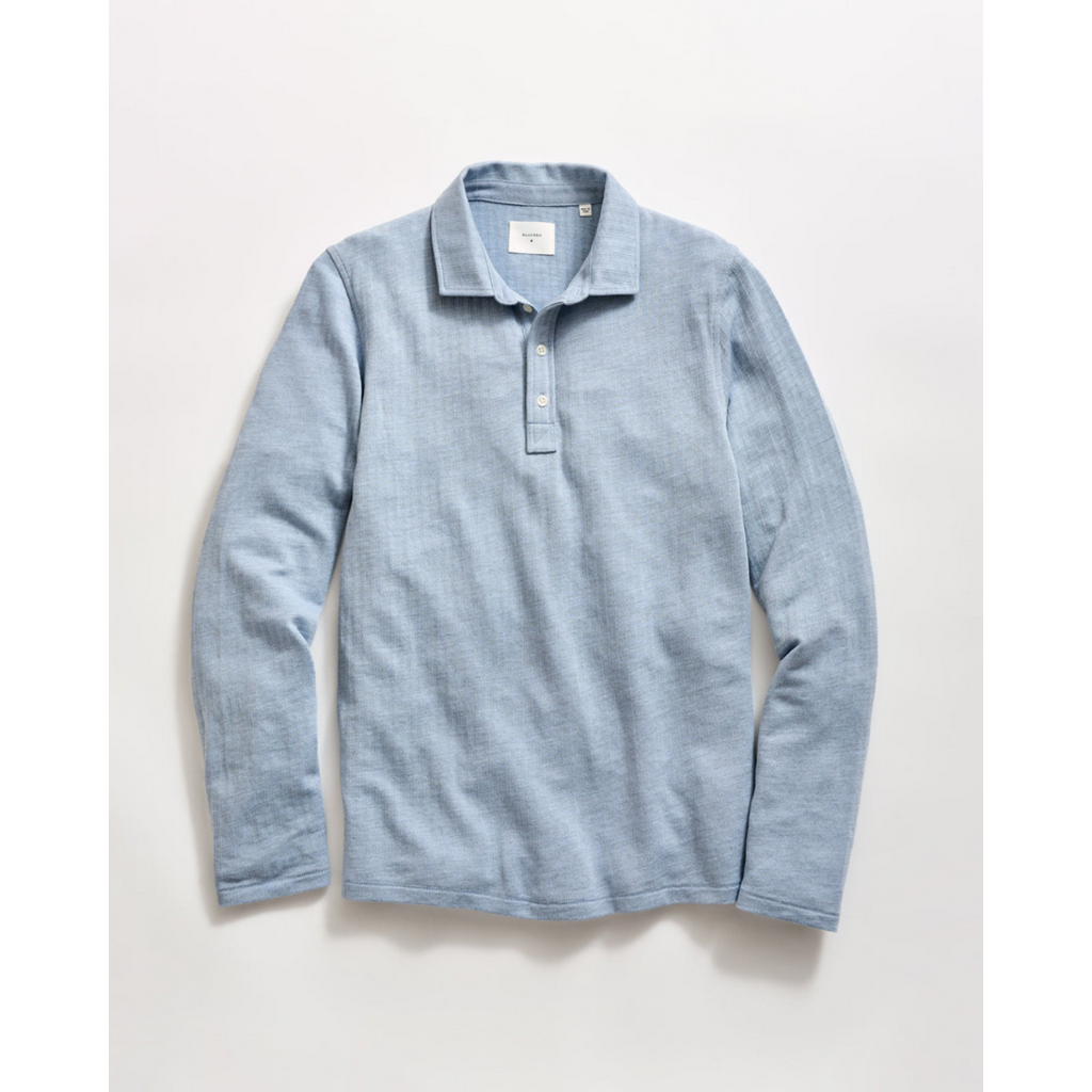Billy Reid Billy Reid Herringbone LS Polo