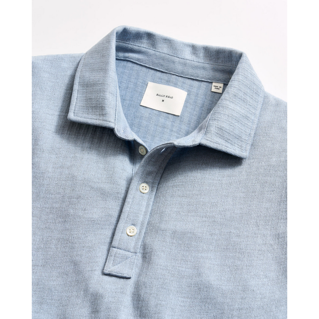 Billy Reid Billy Reid Herringbone LS Polo