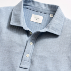 Billy Reid Billy Reid Herringbone LS Polo