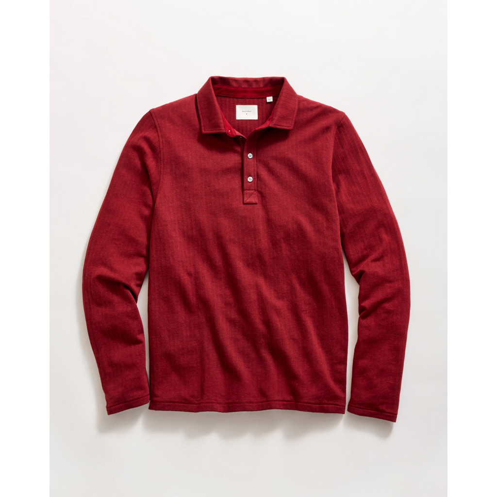 Billy Reid Billy Reid Herringbone LS Polo