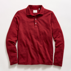 Billy Reid Billy Reid Herringbone LS Polo