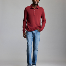 Billy Reid Billy Reid Herringbone LS Polo
