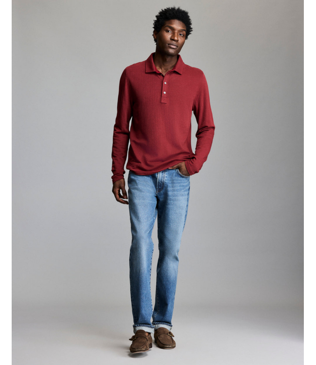 Billy Reid Billy Reid Herringbone LS Polo