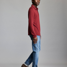 Billy Reid Billy Reid Herringbone LS Polo