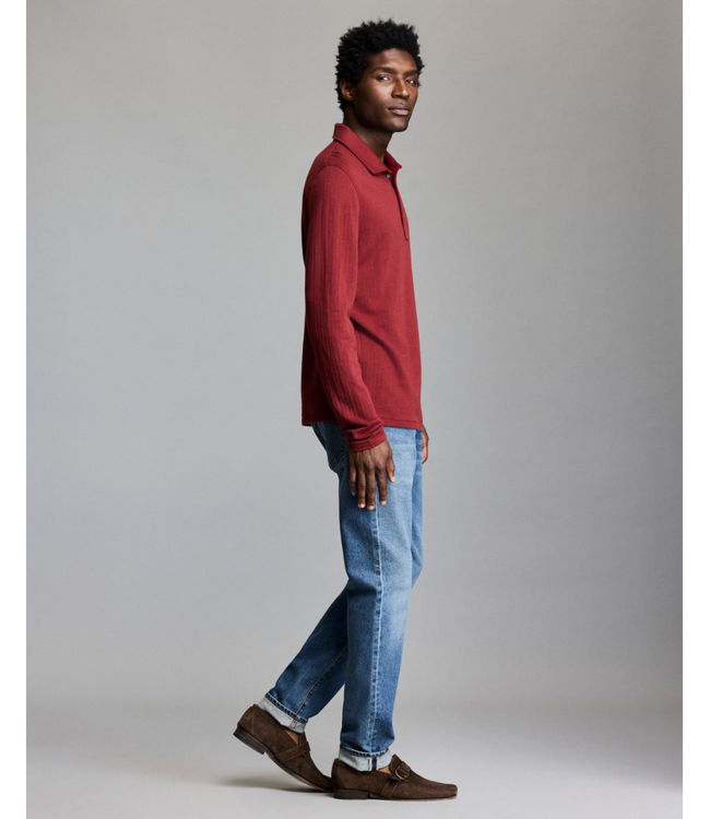 Billy Reid Billy Reid Herringbone LS Polo