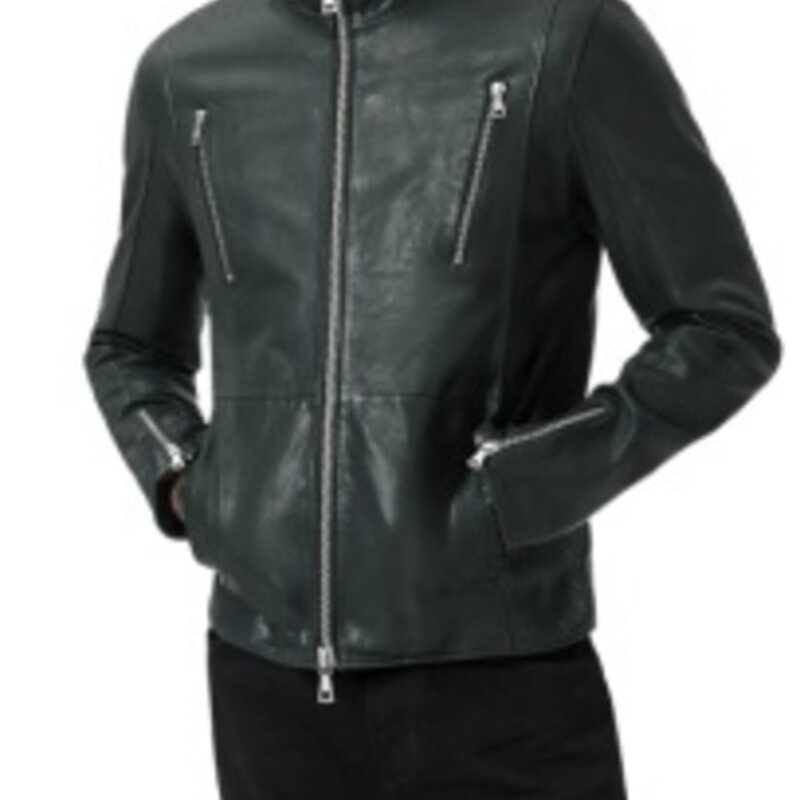 John Varvatos John Varvatos Jared Racer Leather Jacket