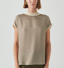 Ladies EXQUISE EXQUISE Penny Crew Cap Sleeve Top