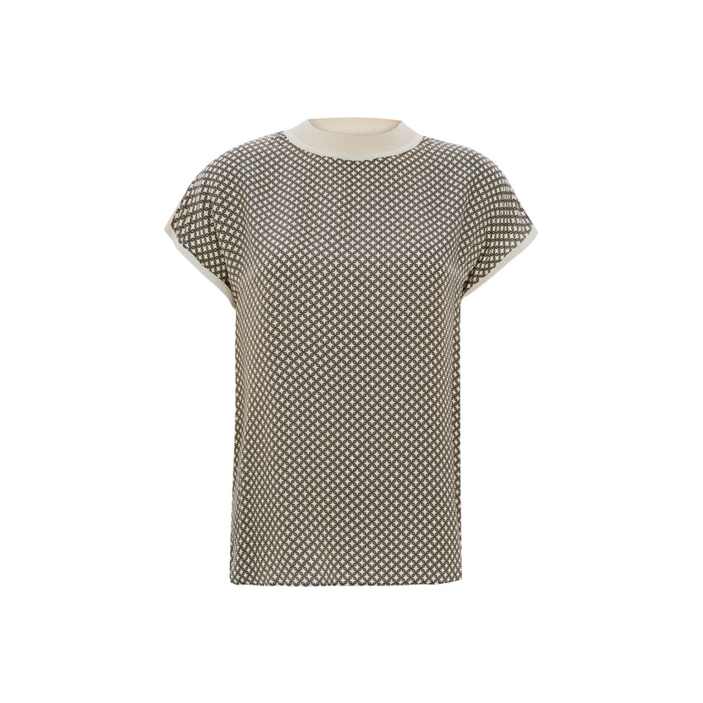 Ladies EXQUISE EXQUISE Penny Crew Cap Sleeve Top