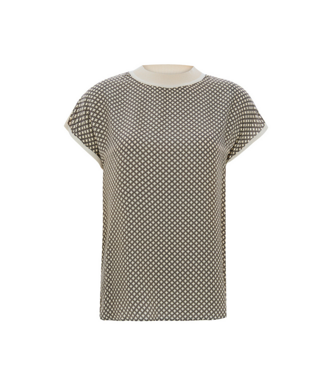 Ladies EXQUISE EXQUISE Penny Crew Cap Sleeve Top