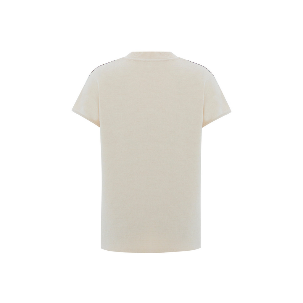 Ladies EXQUISE EXQUISE Penny Crew Cap Sleeve Top