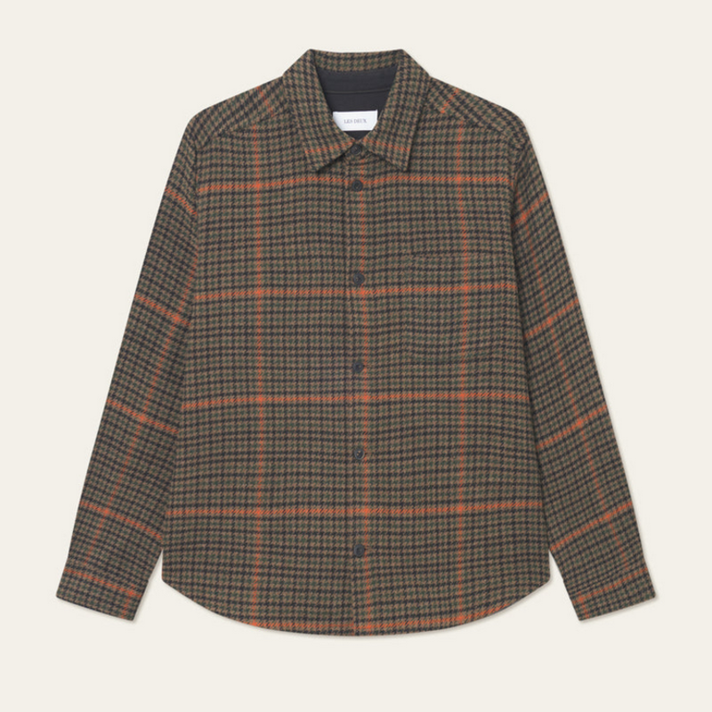 LES DEUX Les Deux Kody Houndstooth Overshirt