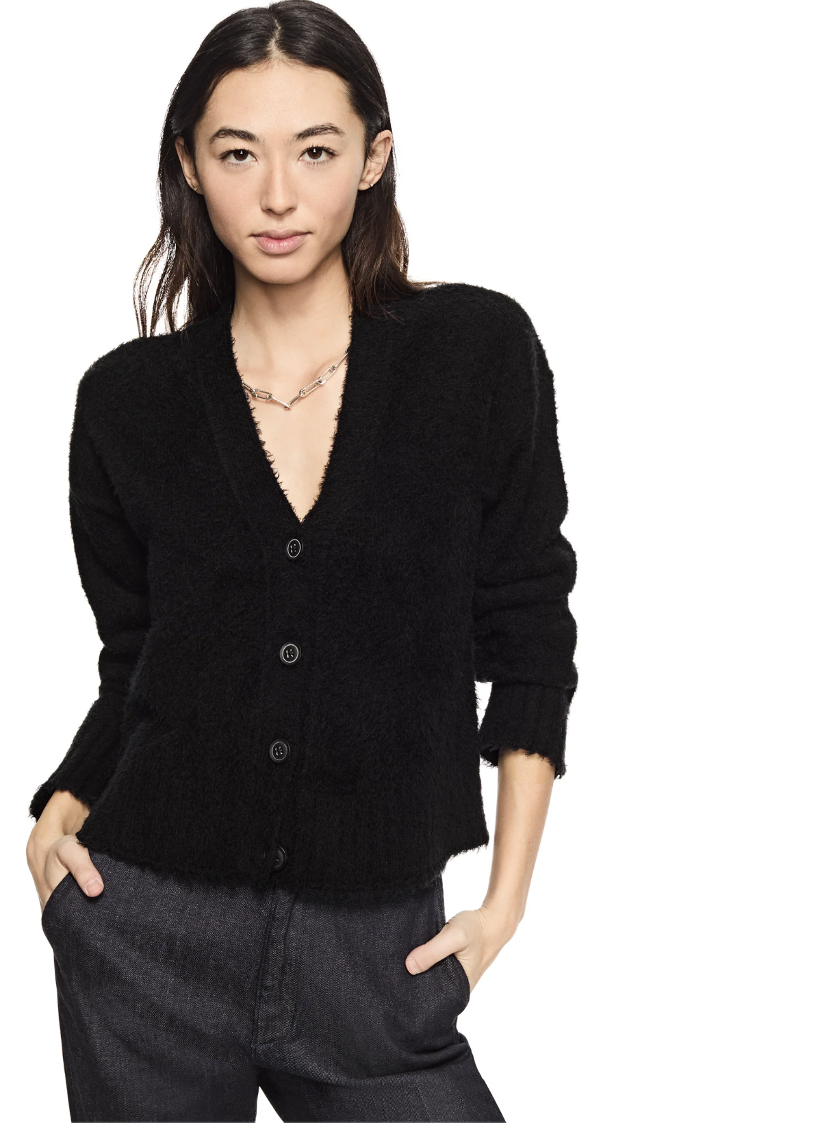 トップス THE TOE dumbo gather cardigan black Ellie Knit Cardigan - Black | rag & bone