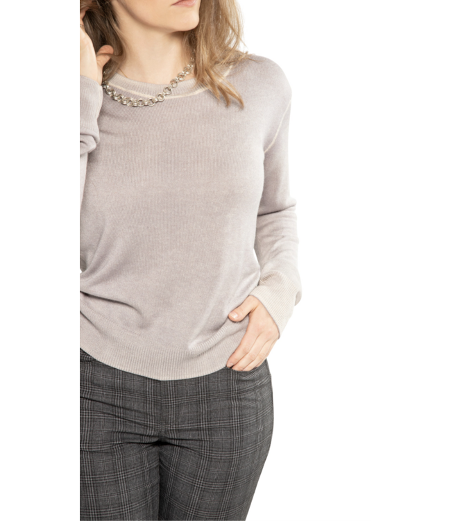 On This Day L OTD LS Deep Split Crew Sweater