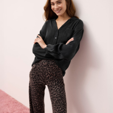 Ladies SPLENDID Splendid Serena Satin LS Blouse