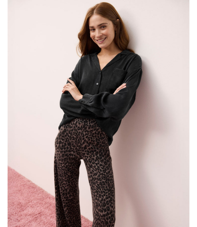 Ladies SPLENDID Splendid Serena Satin LS Blouse