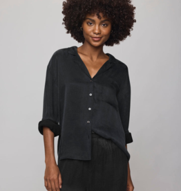 Ladies SPLENDID Splendid Serena Satin LS Blouse