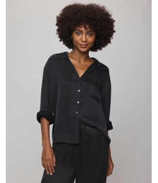 Ladies SPLENDID Splendid Serena Satin LS Blouse