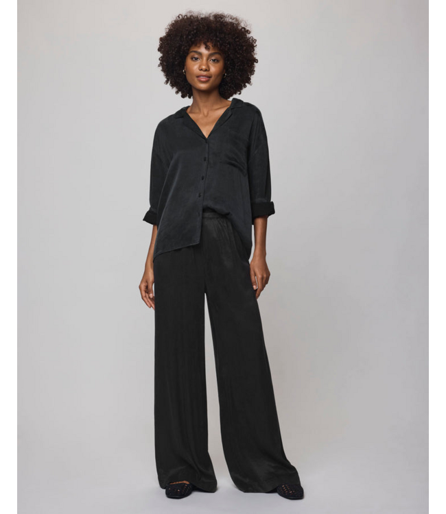 Ladies SPLENDID Splendid Serena Satin LS Blouse