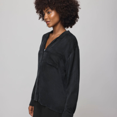 Ladies SPLENDID Splendid Serena Satin LS Blouse