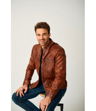 Mauritius MAURITIUS Chopa Distressed Leather Jacket