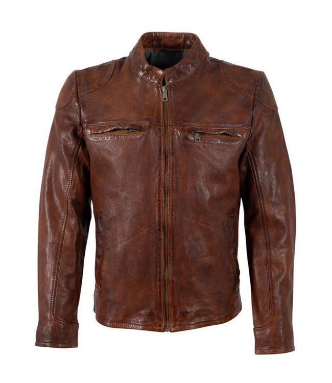 Mauritius MAURITIUS Chopa Distressed Leather Jacket