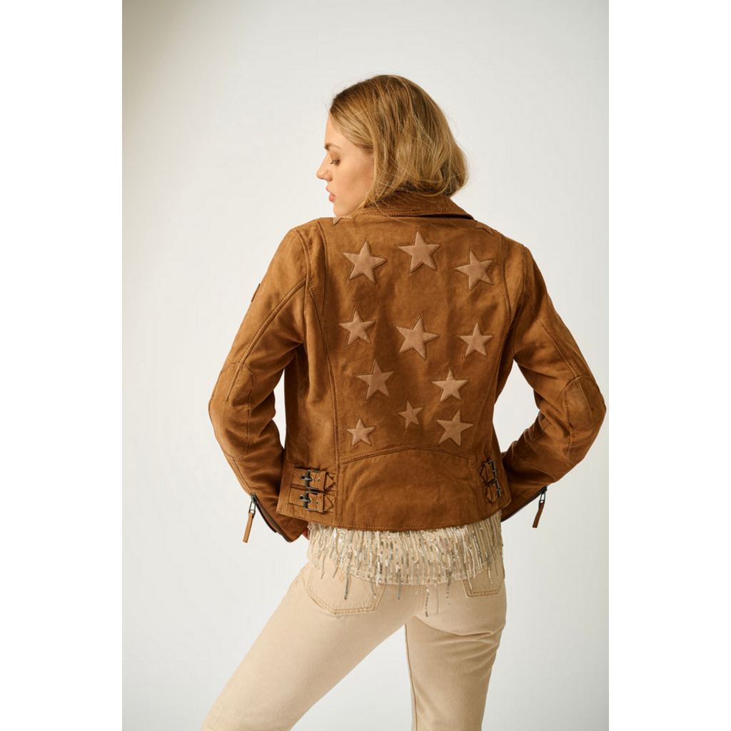 MAURITIUS Misty Nubuck Star Leather Jacket