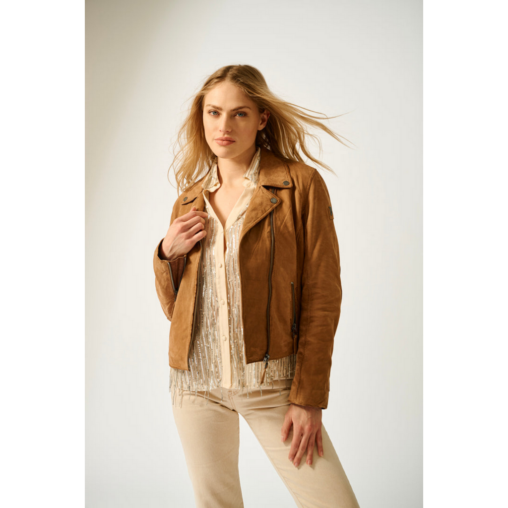 MAURITIUS Misty Nubuck Star Leather Jacket