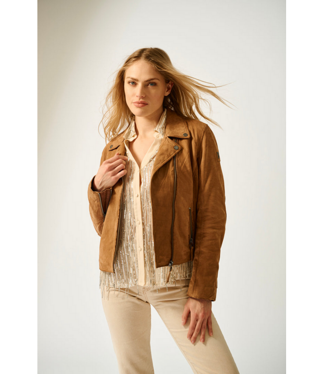 MAURITIUS Misty Nubuck Star Leather Jacket