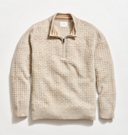Billy Reid Billy Reid Basketweave Merino Half Zip