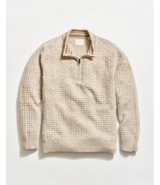 Billy Reid Billy Reid Basketweave Merino Half Zip