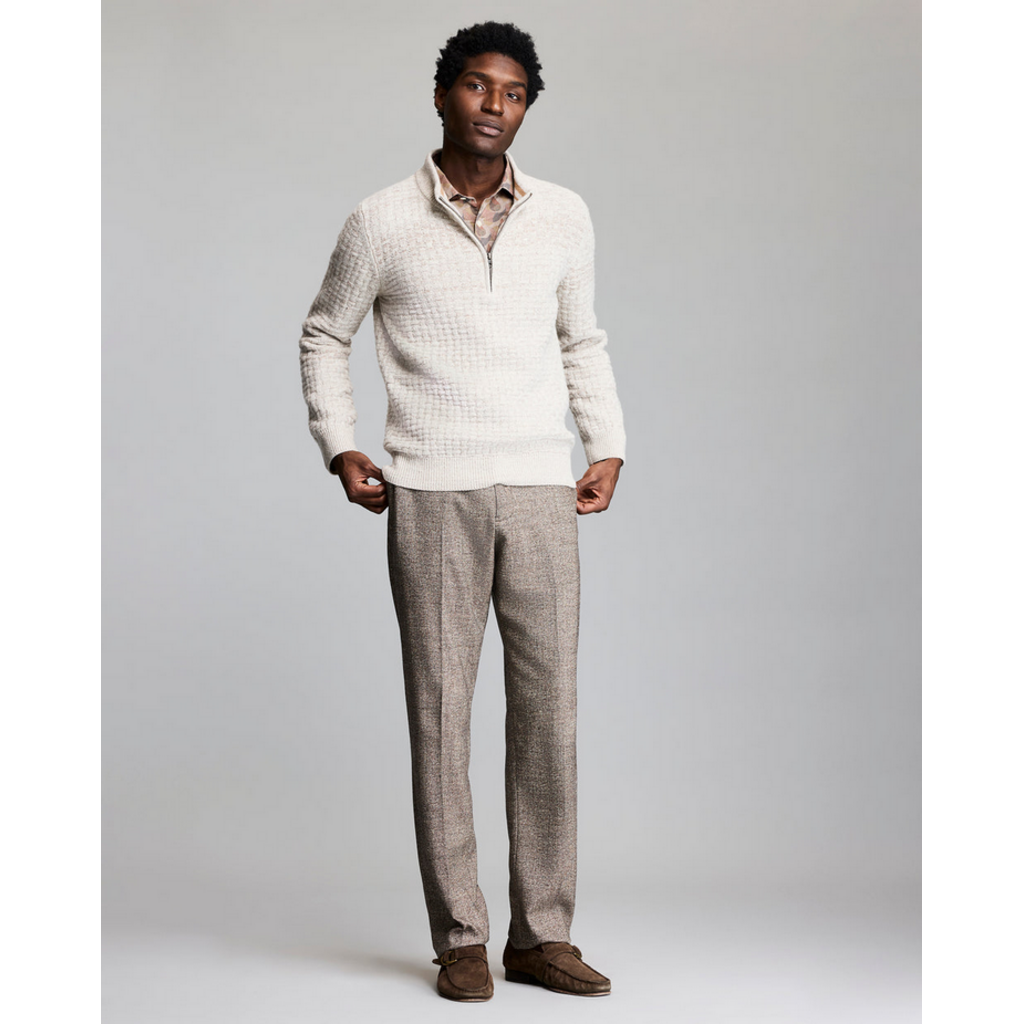 Billy Reid Billy Reid Basketweave Merino Half Zip