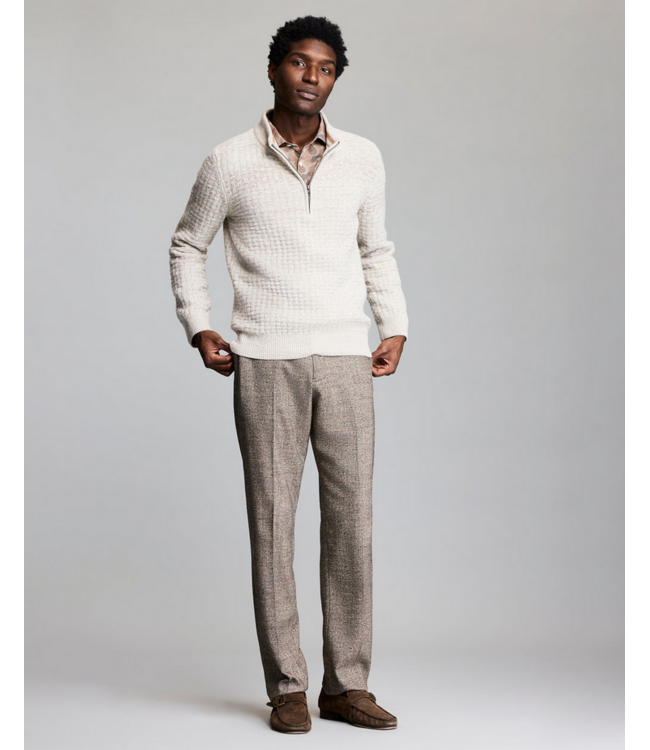 Billy Reid Billy Reid Basketweave Merino Half Zip