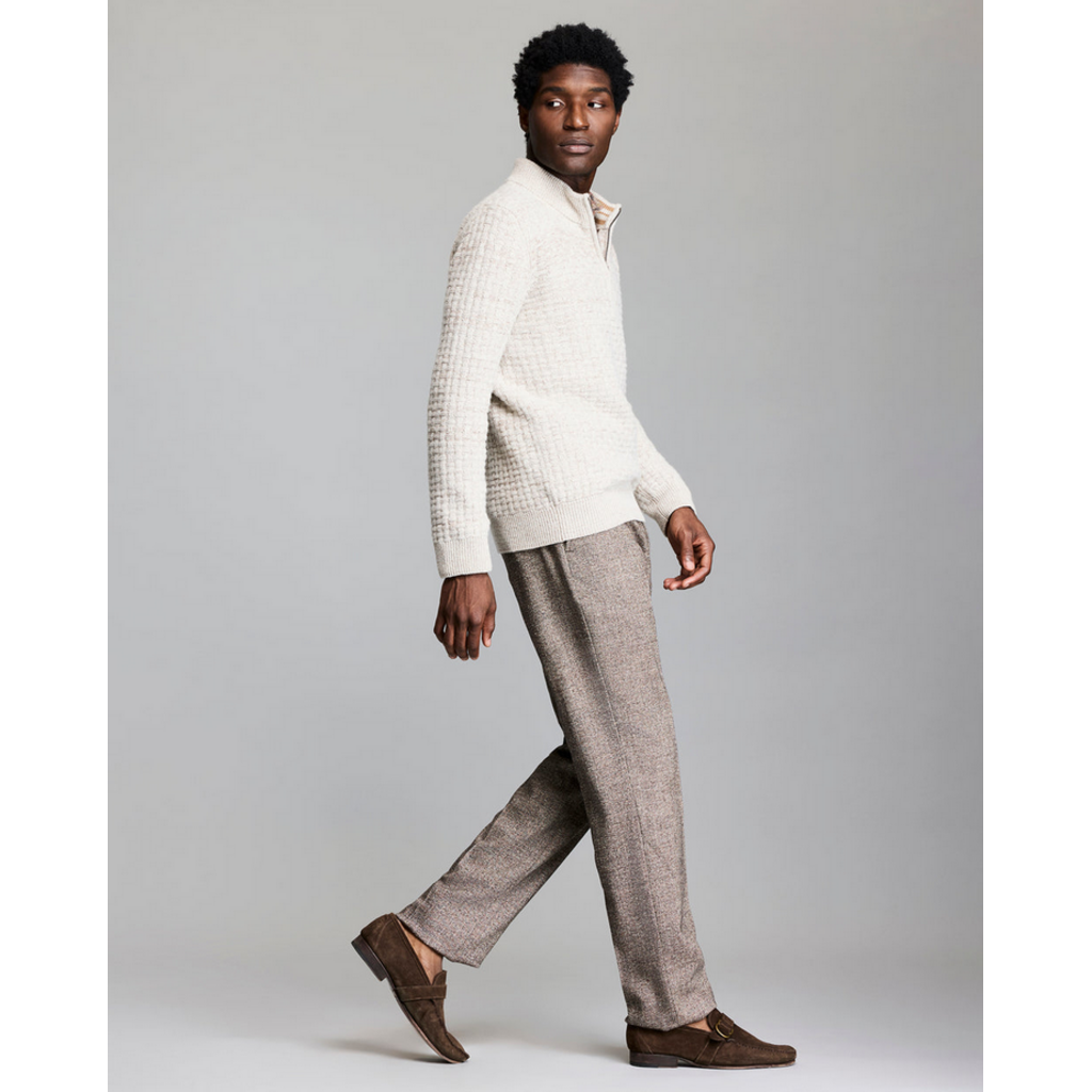 Billy Reid Billy Reid Basketweave Merino Half Zip