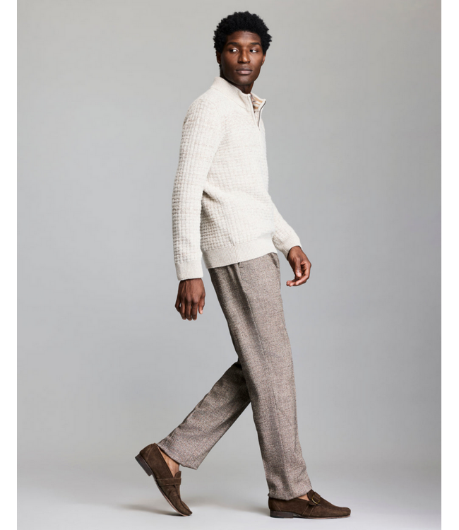 Billy Reid Billy Reid Basketweave Merino Half Zip