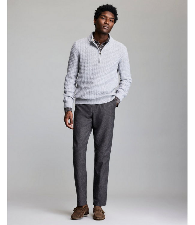 Billy Reid Billy Reid Basketweave Merino Half Zip