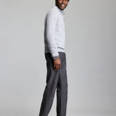 Billy Reid Billy Reid Basketweave Merino Half Zip