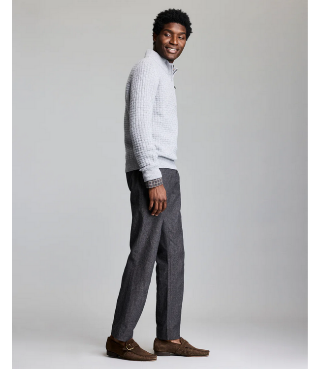 Billy Reid Billy Reid Basketweave Merino Half Zip