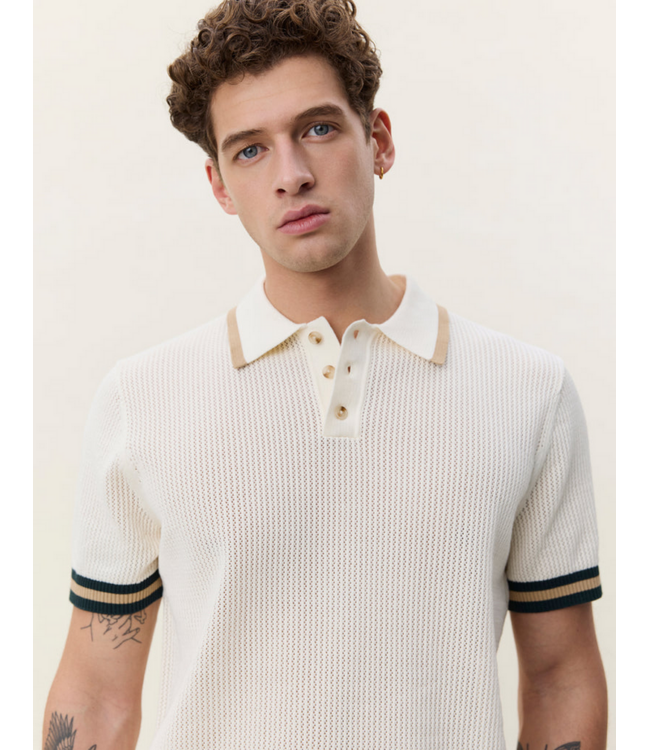 LES DEUX Les Deux Lace Knit Polo