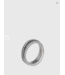 John Varvatos John Varvatos Notched Texture Silver Twist Ring