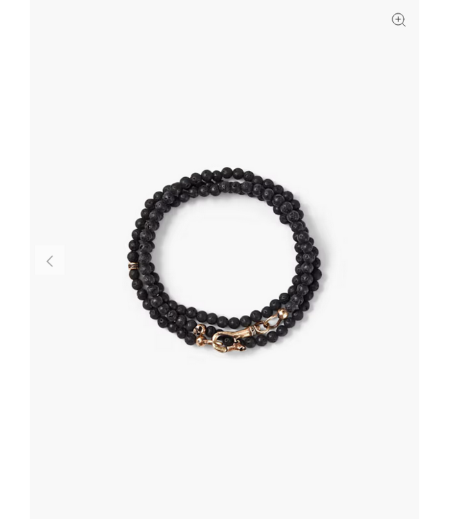 John Varvatos John Varvatos Black Lava Beads Necklace