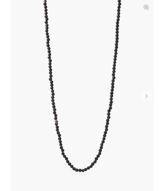 John Varvatos John Varvatos Black Lava Beads Necklace
