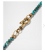 John Varvatos John Varvatos Turquoise Bead Brass Clasp Necklace