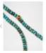John Varvatos John Varvatos Turquoise Bead Brass Clasp Necklace