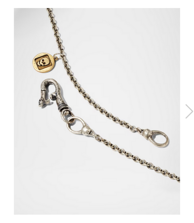 John Varvatos John Varvatos Peace Sign Distressed Necklace