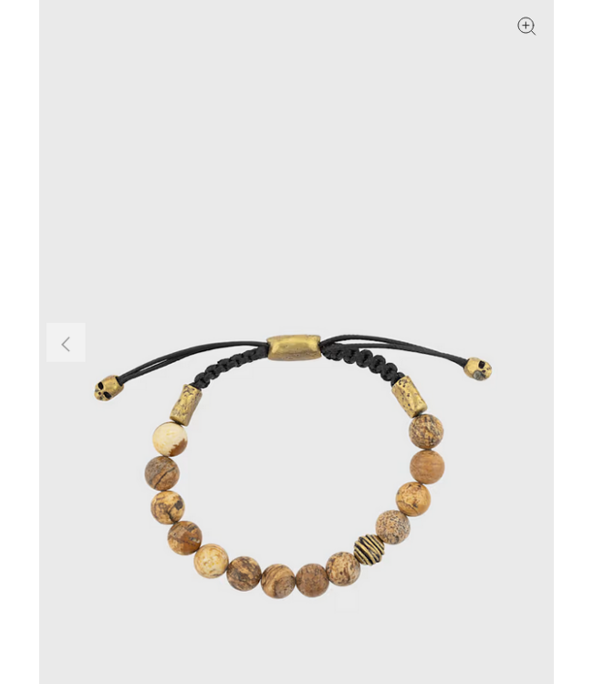 John Varvatos John Varvatos Cabochon Jasper Bead Adjustable Bracelet