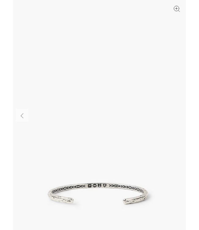 John Varvatos John Varvatos Silver Distressed Thin Cuff