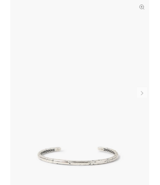John Varvatos John Varvatos Silver Distressed Thin Cuff