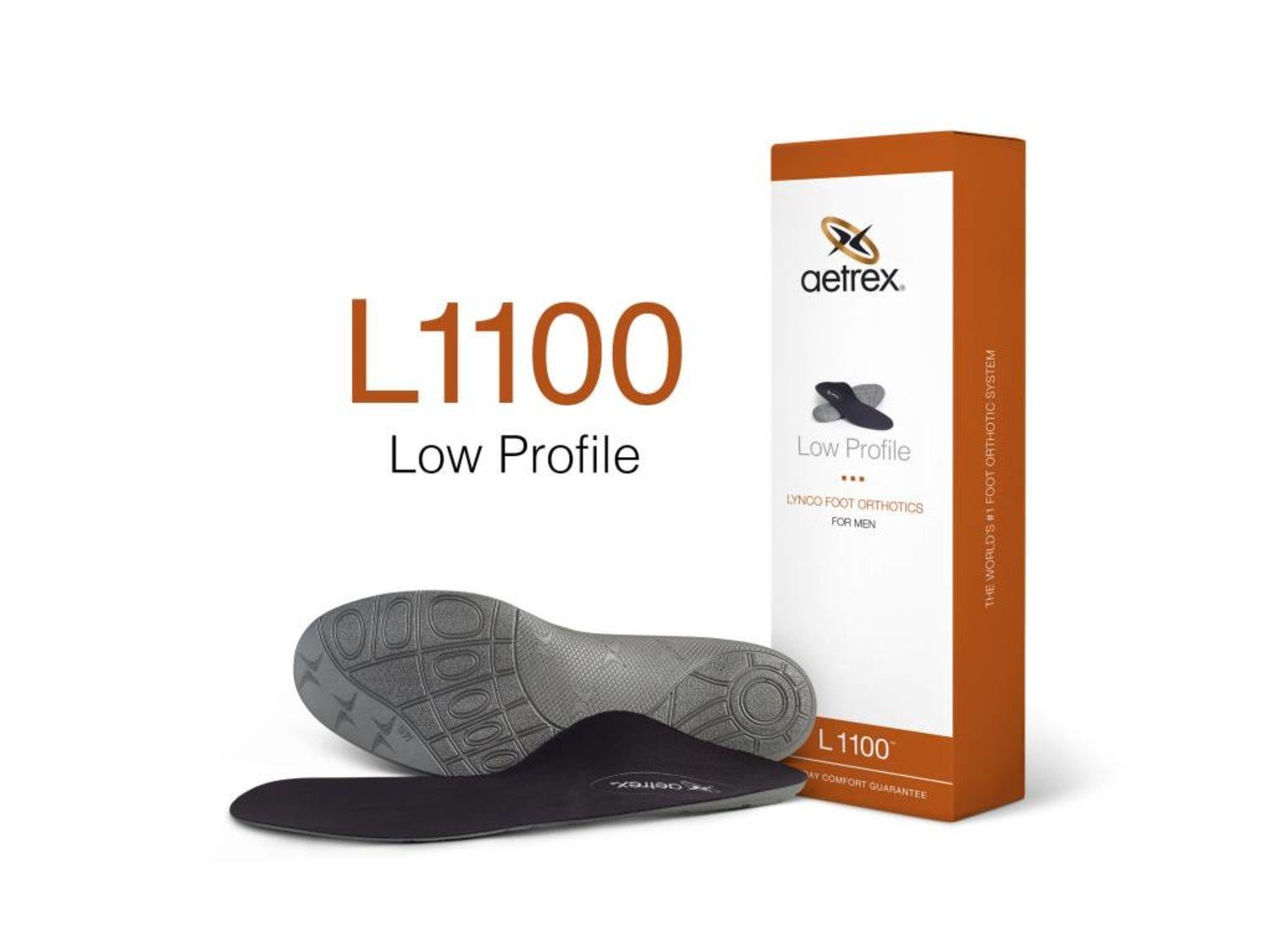 Aetrex L1100 Men's Low Profile Orthotic Insoles